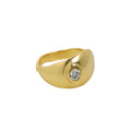 Graduation Devil's Eye CZ 925 Sterling Silver Adjustable Ring