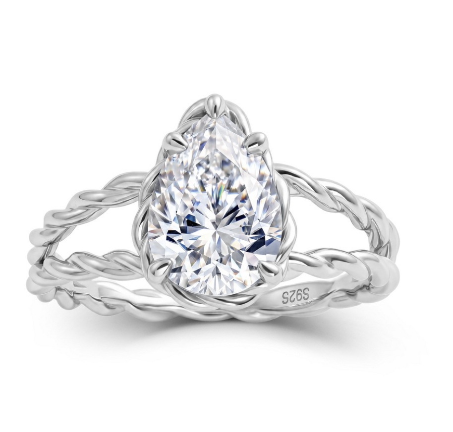 The Deirdre Ring Moissanite Ring