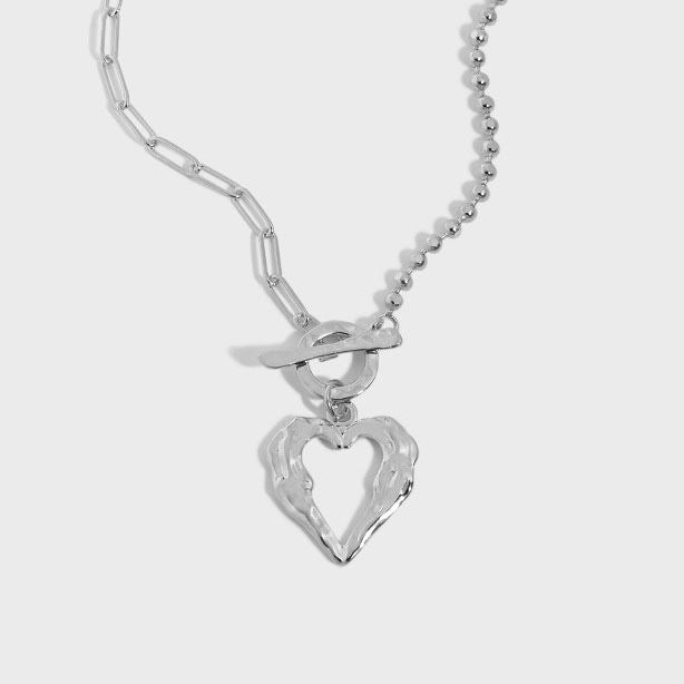 Harrietta- Heart T-bar Necklace
