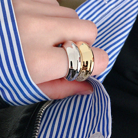 Simple Geometry Airship 925 Sterling Silver Adjustable Ring