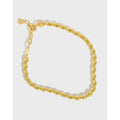 S925 sterling silver oval bead chain bracelet