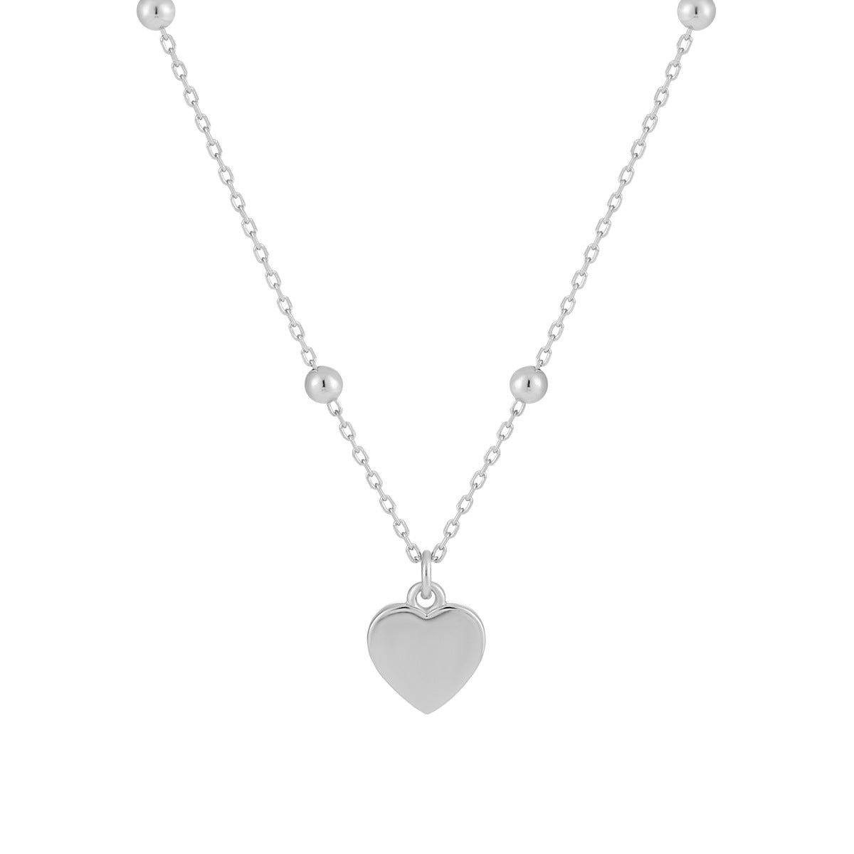 Curb Chain Heart 925 Sterling Silver Necklace, 18K Gold Plated