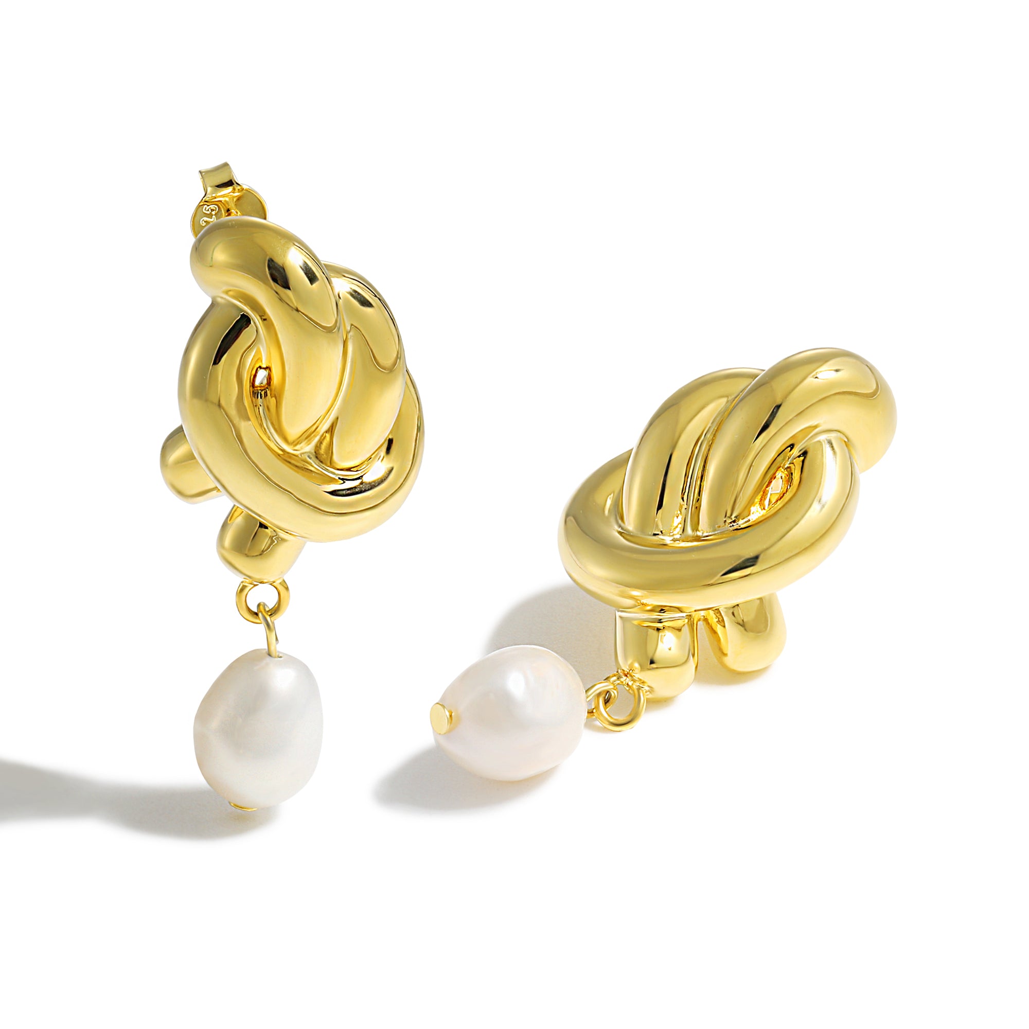 S999 Trendy influencer Knots Lightweight Electroforming Chunky Huge Statement Earrings