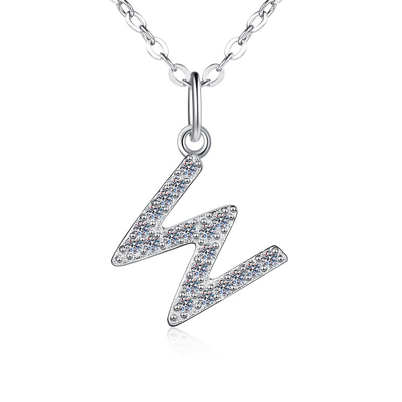 Name Initial Moissanite Necklace