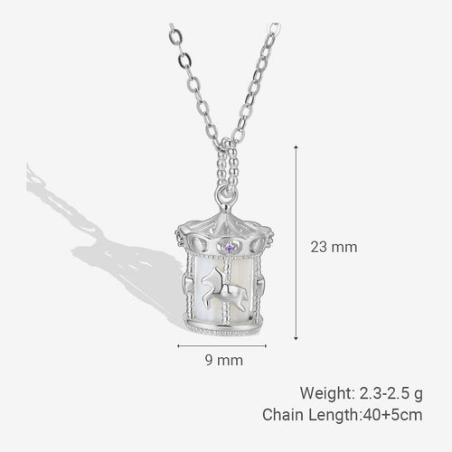 Elegant Carousel Animal Pendant Necklace