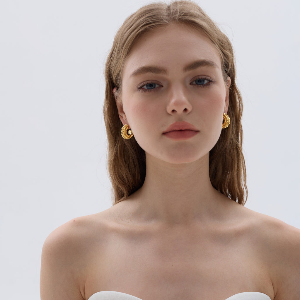 on trend stylish chunky earrings irish brand