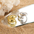 Women Fashion Mirror Painted Cross 925 Sterling Silver Adjustable Ring