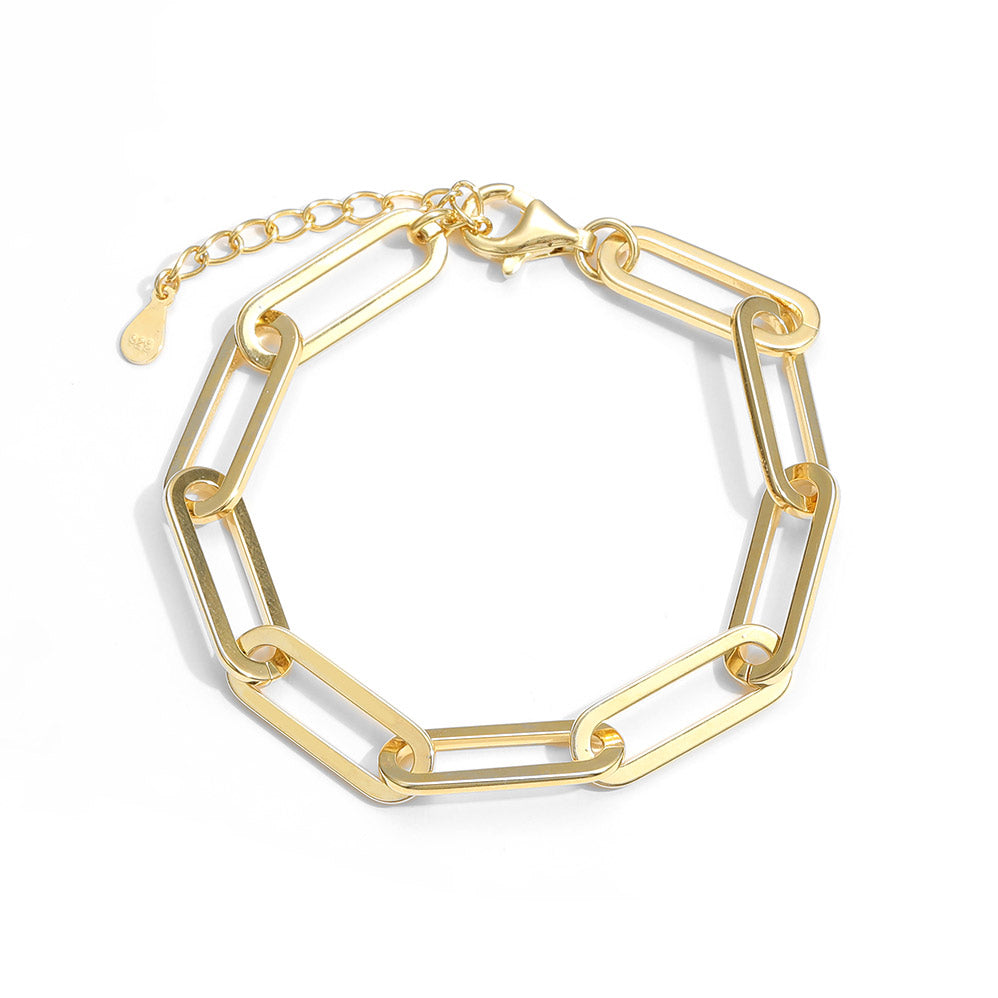 Fashion Holiday Hollow Chain 925 Sterling Silver Bracelet