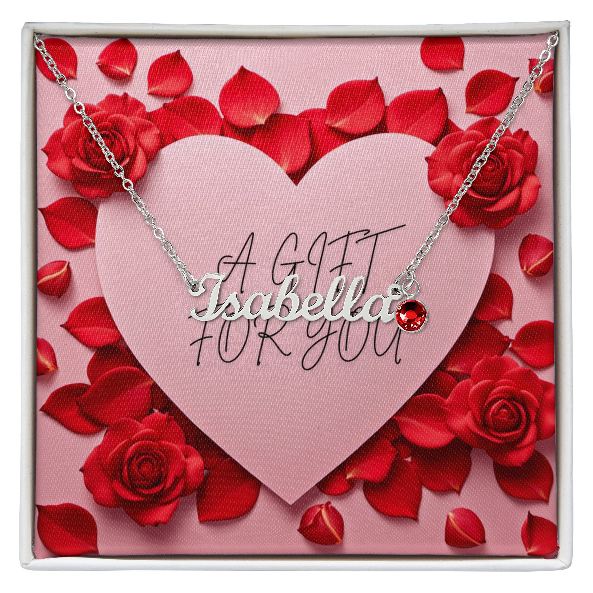 The Perfect Gift for Her - Custom Personalised Name Necklace with Birthstone