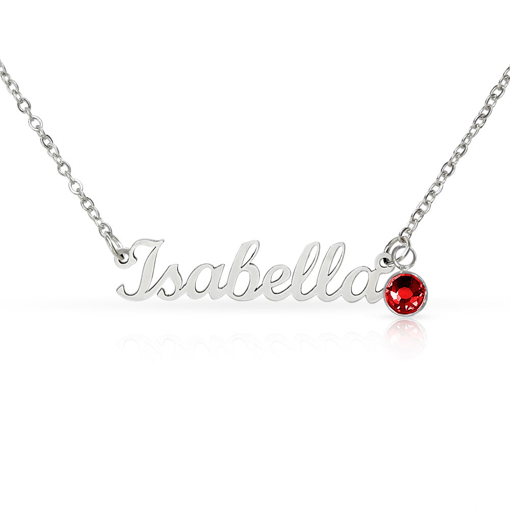 The Perfect Gift for Her - Custom Personalised Name Necklace with Birthstone
