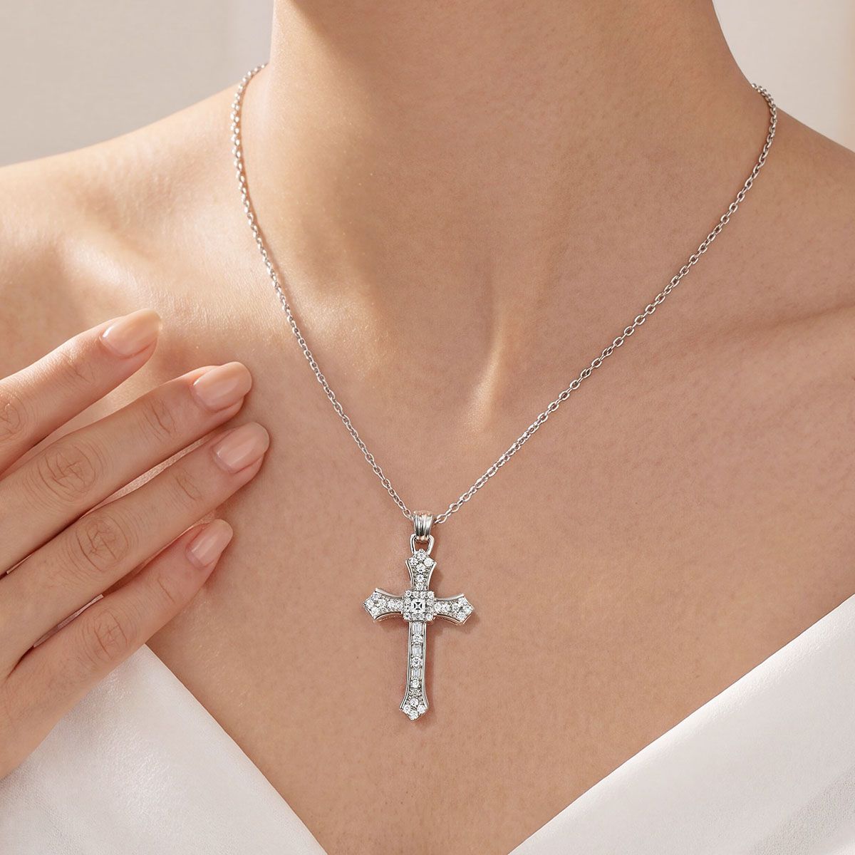 diamond cross necklace
