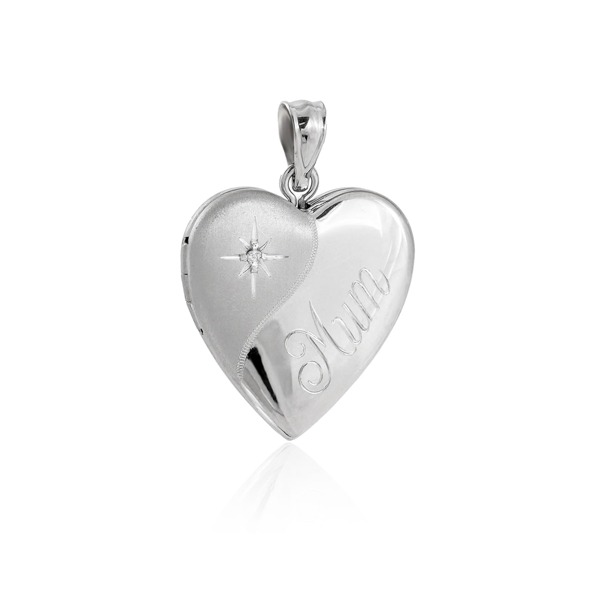 Mother's Day CZ Star Heart Locket Necklace