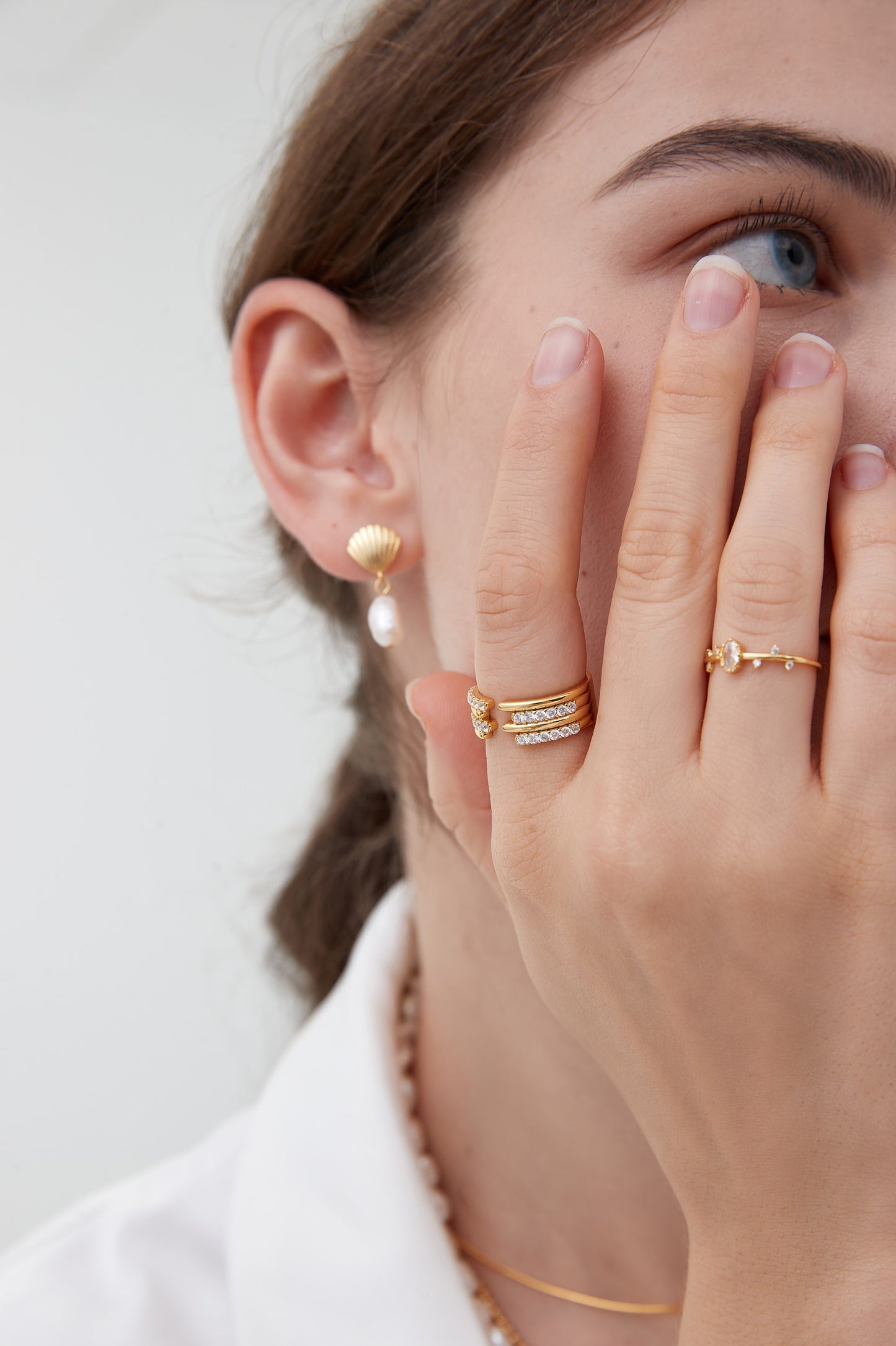 Stunning CZ Jagged 925 Sterling Silver Adjustable Ring